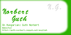 norbert guth business card